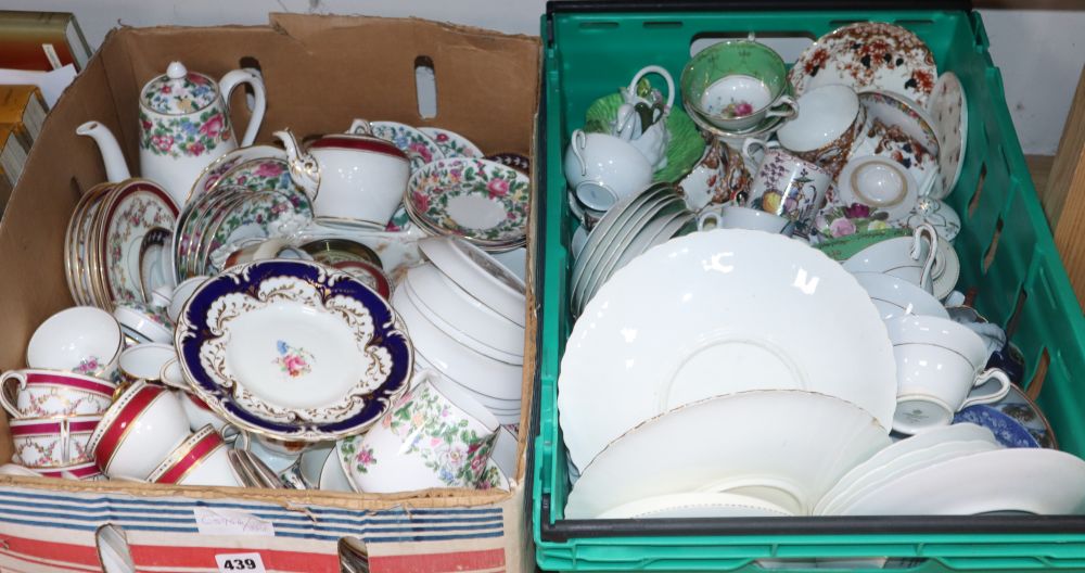 A Victorian part tea set and teawares etc